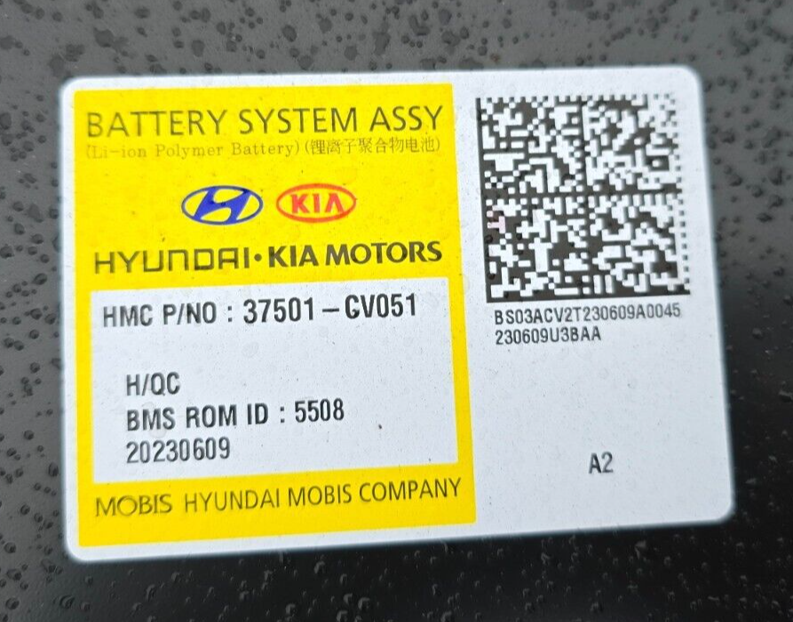 Kia Ev6 2021-2024 Genuine 77.4Kwh High Voltage Li-Ion Battery Pack 37501-Cv051 13