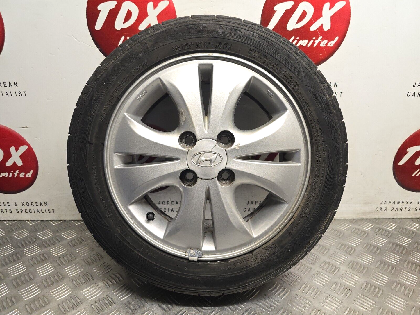 HYUNDAI I10 MK1 2007-2013 14" INCH GENUINE ALLOY WHEEL 4MM 165/60/14 52910-0X250