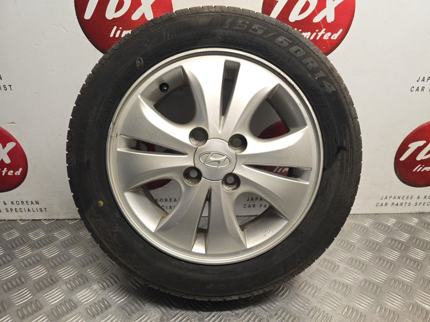 HYUNDAI I10 MK1 2007-2013 14" INCH ALLOY WHEEL 6MM TREAD 165/60/14 52910-0X250