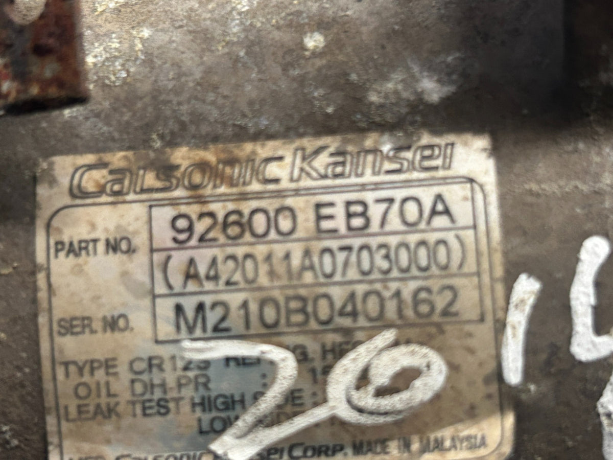 Nissan Navara D40 MK2 2010-2015 2.5 DCI Genuine AC Compressor Pump 92600 EB70A - photo 8 of 8