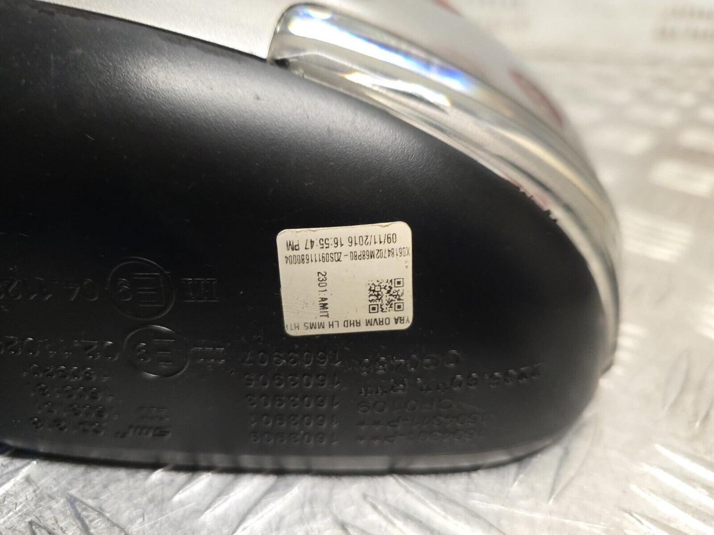 SUZUKI BALENO A1K MK2 2016-2019 GENUINE PASSENGERS INDICATOR MIRROR ZQS SILVER