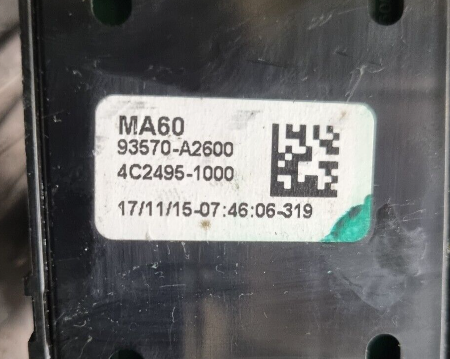 Kia Ceed Mk2 2015-2018 Jd Genuine Drivers Front 4 Way Window Switches 93570A2600 17