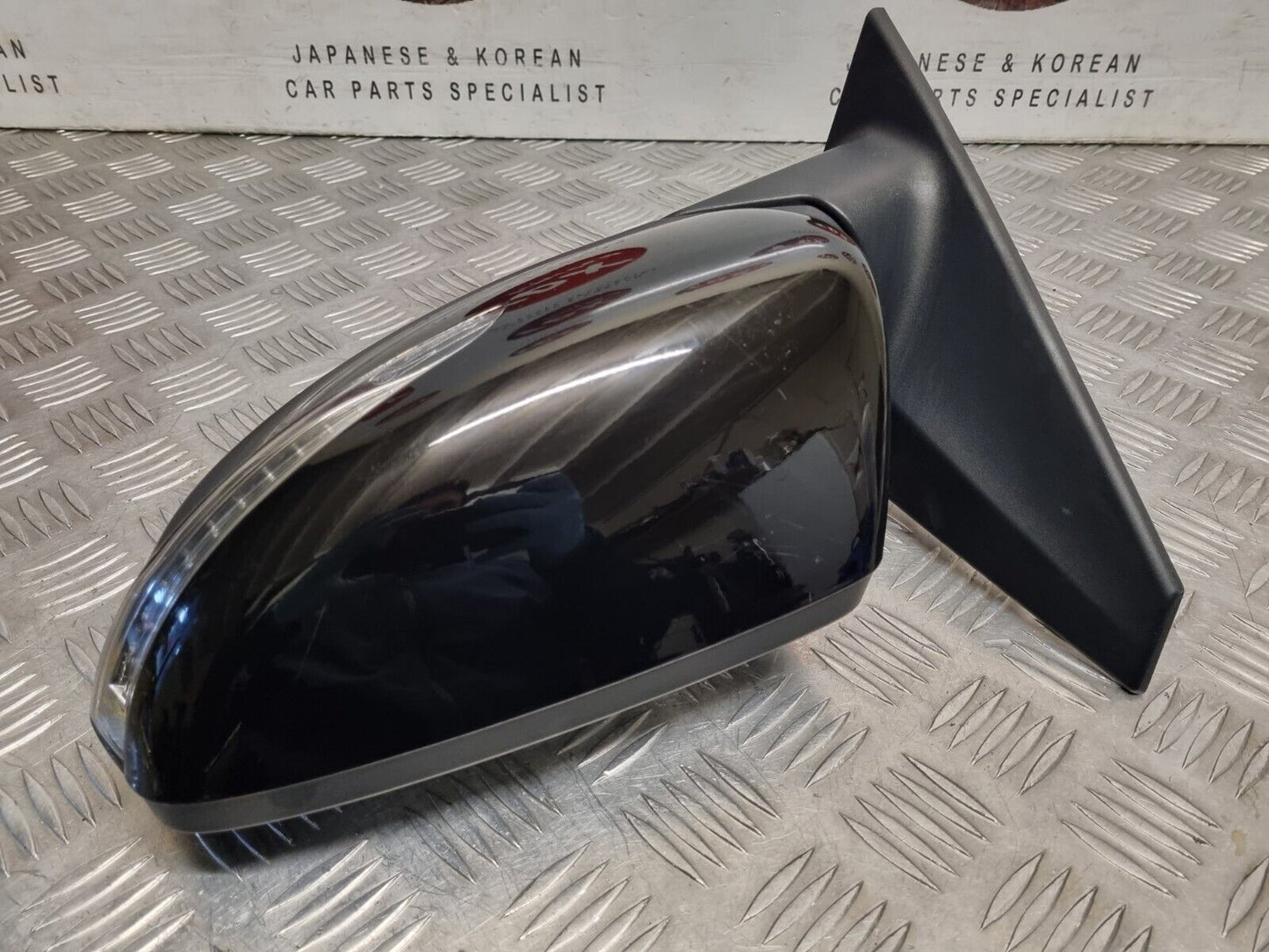 KIA CARENS (RP) MK3 2013-2019 PASSENGERS POWER FOLD PUDDLE LIGHT MIRROR 9H BLACK