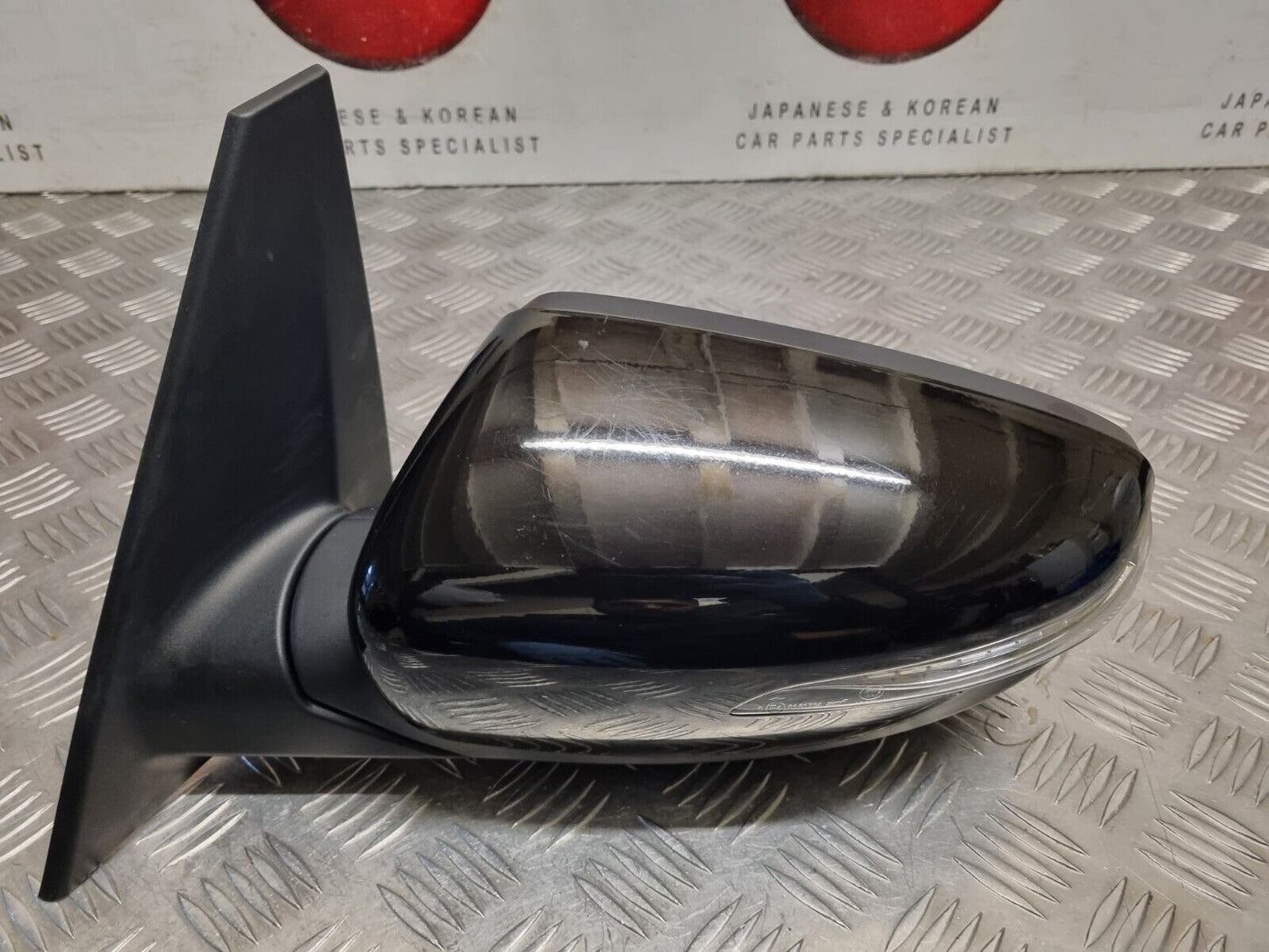 KIA CARENS (RP) MK3 2013-2019 PASSENGERS POWER FOLD PUDDLE LIGHT MIRROR 9H BLACK