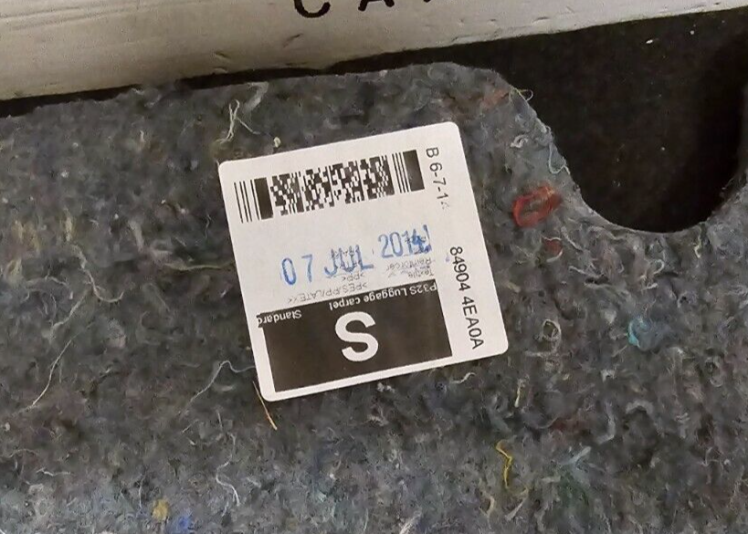 NISSAN QASHQAI J11 2014-2019 GENUINE BOOT FLOOR CARPET COVER MAT 84904 4EA0A