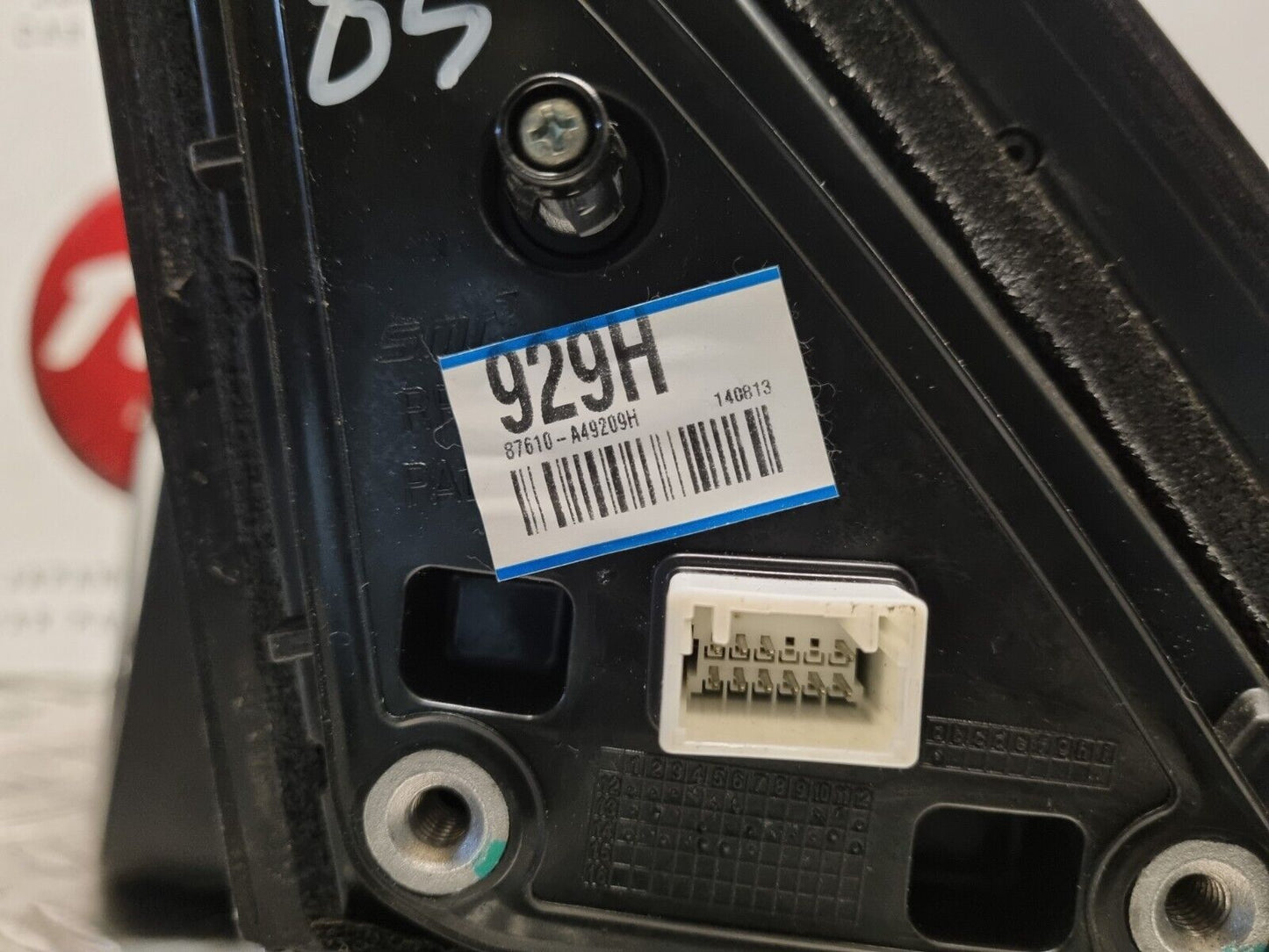 KIA CARENS (RP) MK3 2013-2019 PASSENGERS POWER FOLD PUDDLE LIGHT MIRROR 9H BLACK