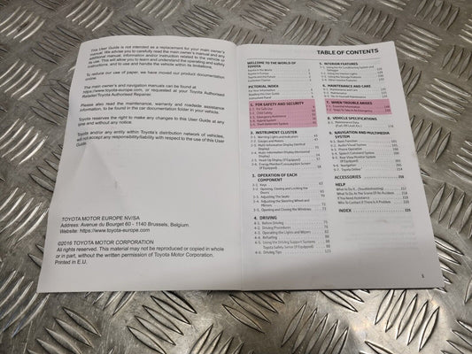 TOYOTA YARIS HYBRID MK4 2020-2023 GENUINE OWNERS MANUAL USER GUIDE HANDBOOK BOOK