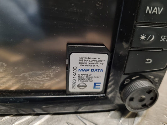 NISSAN NOTE E12 2013-2017 GENUINE SAT NAV CD STEREO HEAD UNIT SD MAP 259153HN2A
