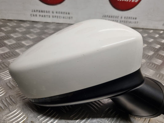 MAZDA 3 (BM) MK3 2014-2018 GENUINE DRIVERS SIDE POWER FOLD WING MIRROR A4D WHITE