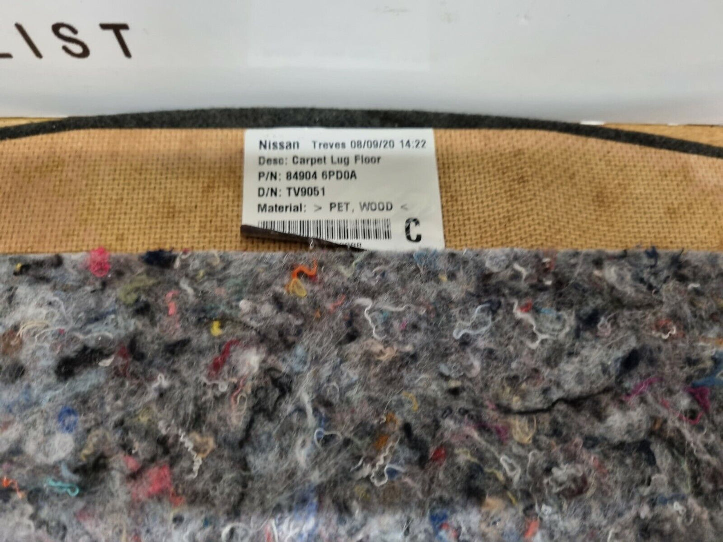 Nissan Juke F16 MK2 Genuine Boot Lug Floor Carpet Liner 2019-2021 84904-6PD0A