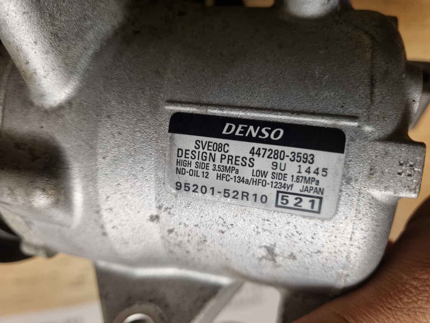 SUZUKI SWIFT MK4 2017-2022 1.0 PETROL AC COMPRESSOR PUMP 95201-52R10 447280-3593