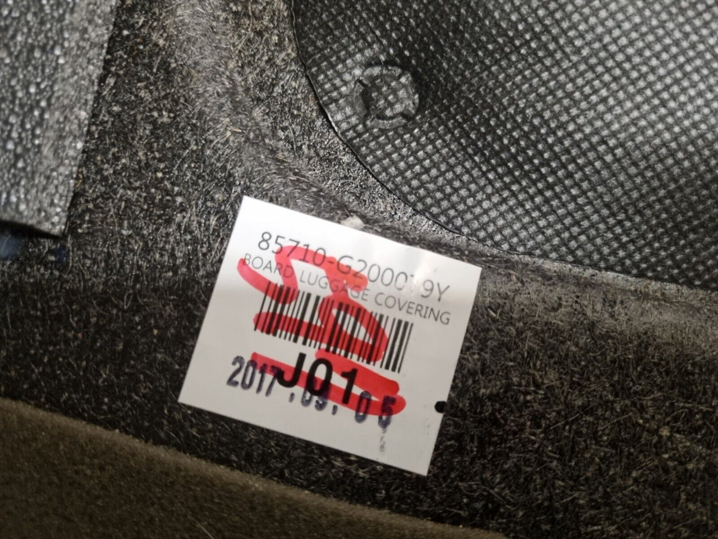 HYUNDAI IONIQ AE 2017-2019 GENUINE REAR BOOT FLOOR BOARD COVER CARPET LINER DECK