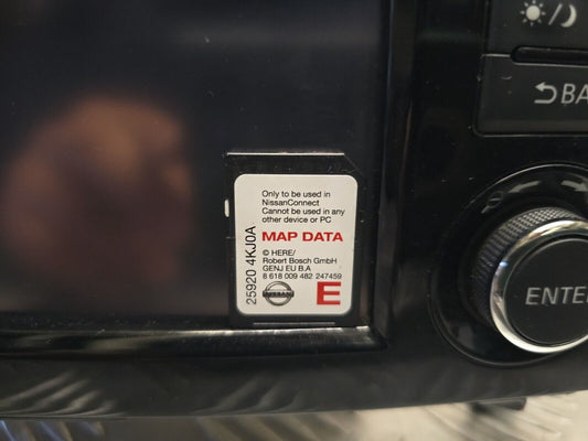 NISSAN QASHQAI J11 MK2 2014-2019 GENUINE SAT NAV HEAD UNIT + SD CARD 259154ET1A