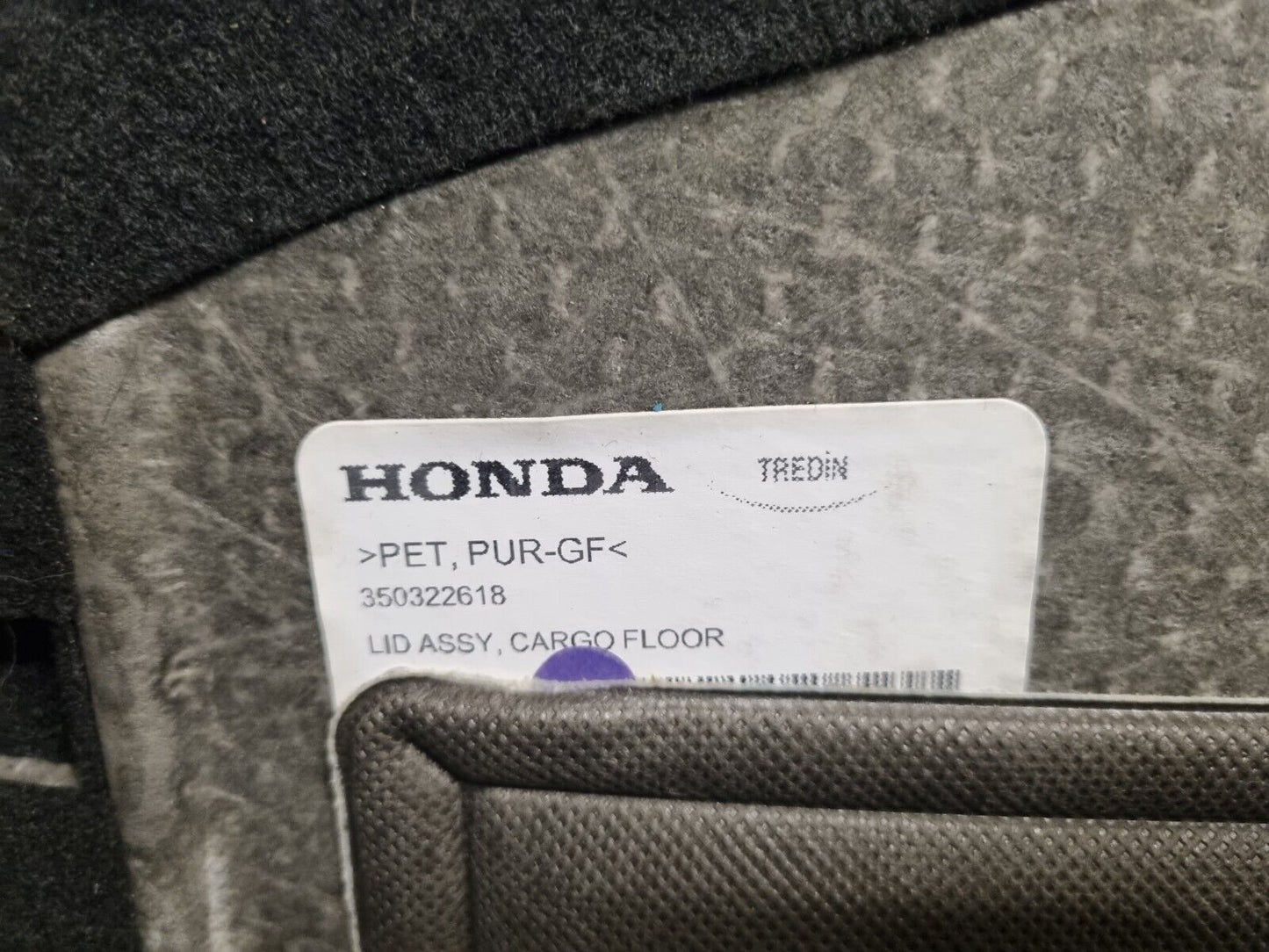 HONDA CIVIC MK10 2017-2023 HATCHBACK GENUINE BOOT FALSE FLOOR CARPET COVER LINER