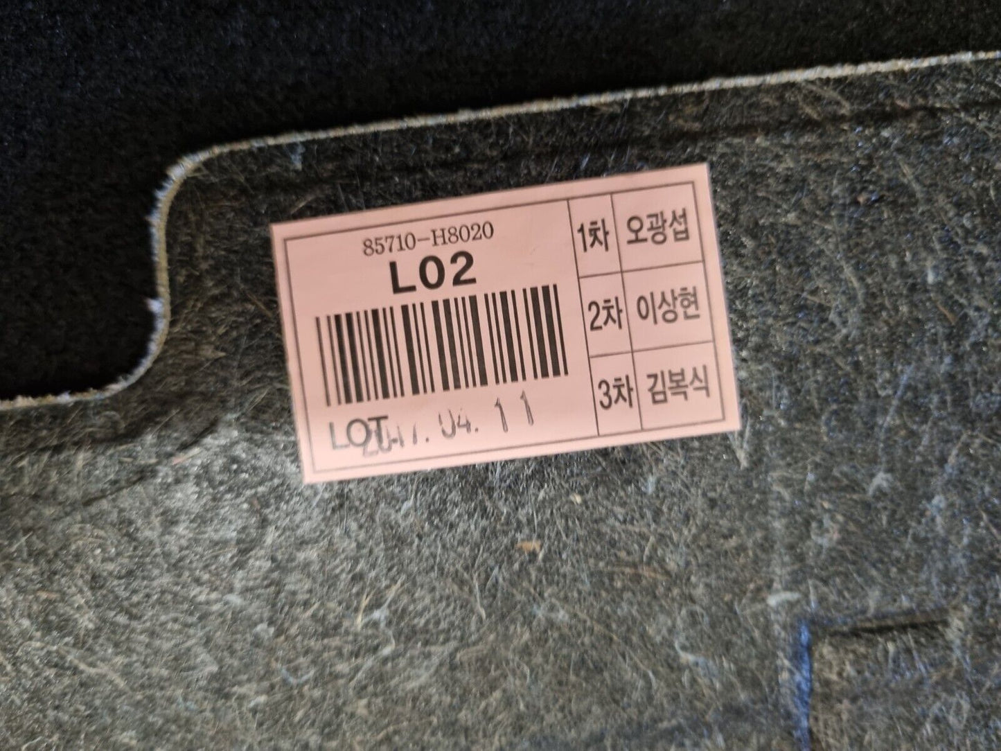 KIA RIO YB MK4 2017-2023 GENUINE REAR BOOT FLOOR CARPET COVER LINER 85710-H8020