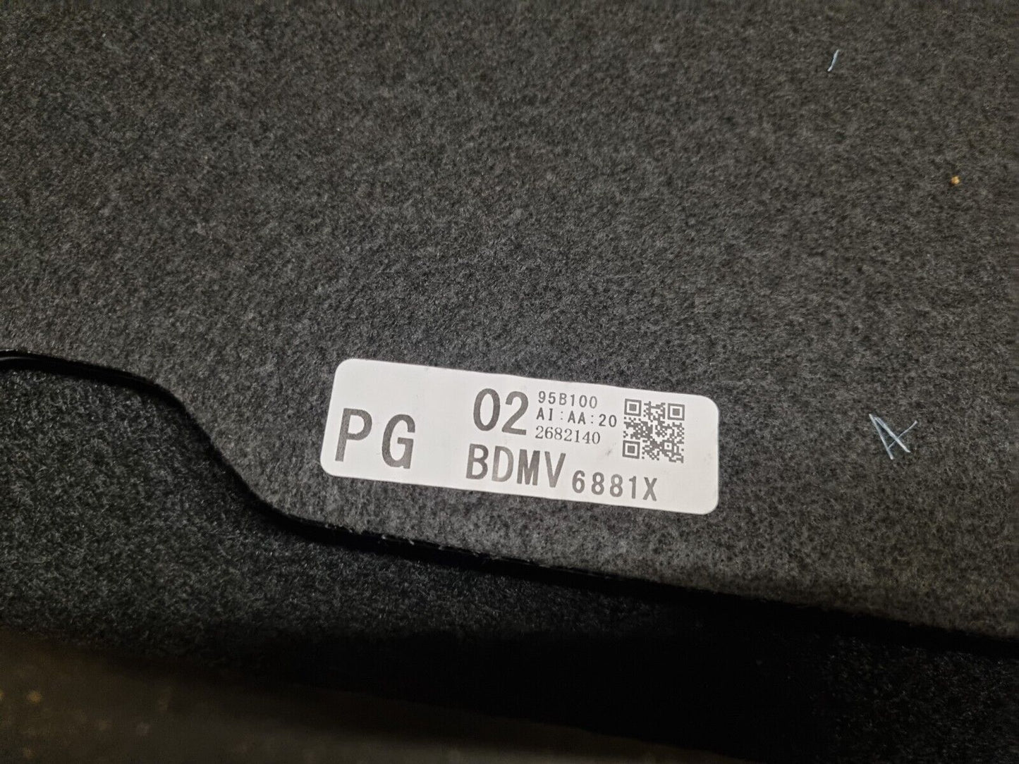 MAZDA 3 (BP) MK4 2019-2023 GENUINE BOOT FALSE FLOOR CARPET COVER LINER BDMV6881X