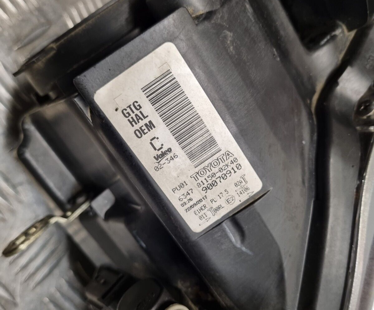 TOYOTA AURIS 2015-2018 MK2 FACELIFT PASSENGER FRONT HALOGEN HEADLIGHT 8115002K40