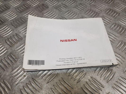 NISSAN QASHQAI J10 2007-2013 GENUINE OWNERS MANUAL HANDBOOK PACK WALLET BOOK