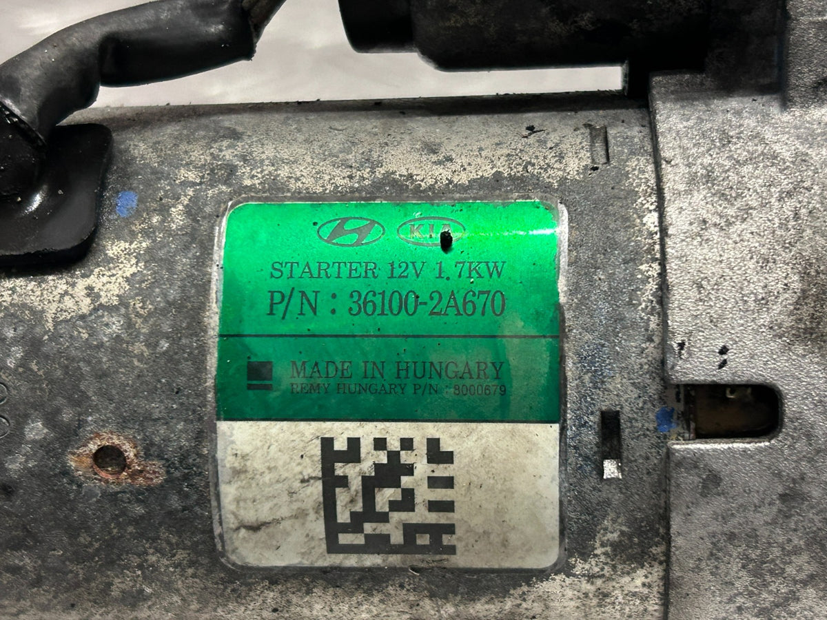 Kia Venga YN MK1 2015-2019 1.4 Diesel D4FC Euro 6 Starter Motor 36100-2A670 - photo 4 of 7