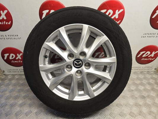 MAZDA 3 BM/BN MK3 2014-2018 16 INCH ALLOY WHEEL WORN TYRE 205/60/16 9965D06560 2