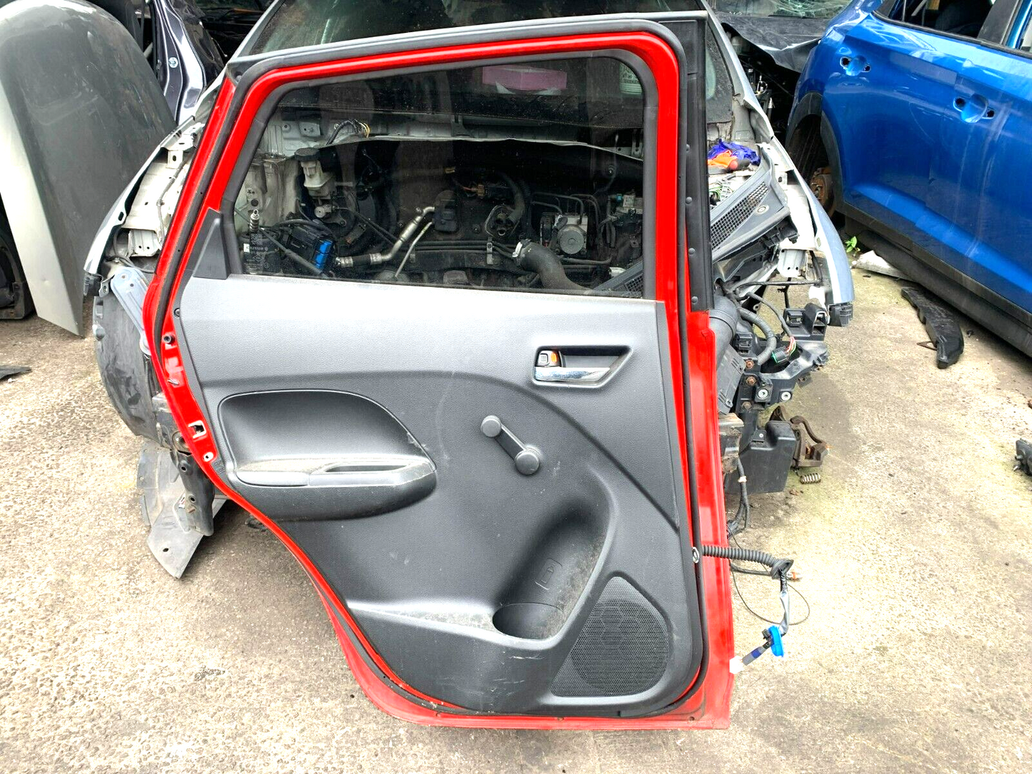 SUZUKI BALENO A1K MK2 2016-2019 PASSENGER SIDE REAR COMPLETE DOOR Z4Q RED