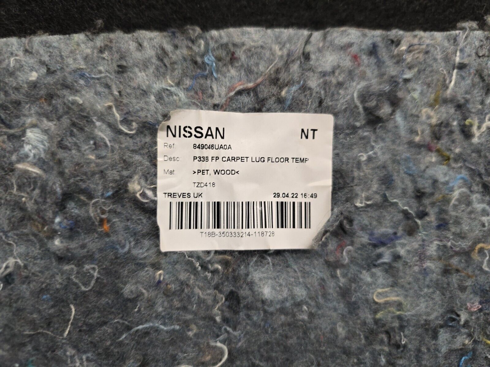 Nissan Qashqai J12 Rear Boot Cover, Black (2021–2024) | TDX