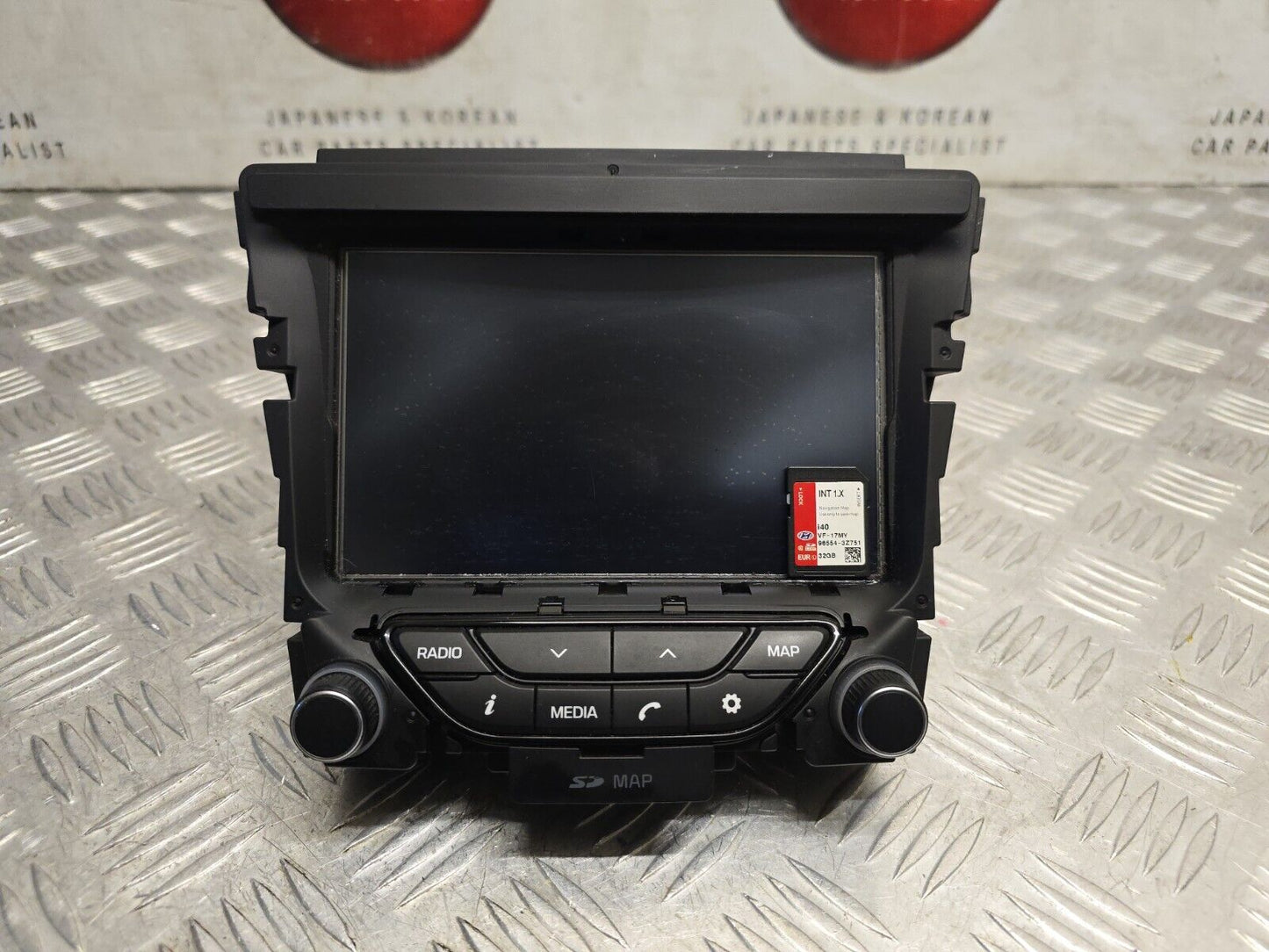 HYUNDAI I40 2015-2019 STEREO MEDIA SAT NAV HEAD UNIT + SD MAP CARD 96560-3Z1614X