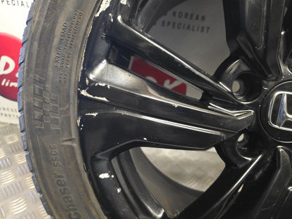 HONDA CIVIC X 2017-2022 17" INCH GENUINE ALLOY WHEEL BLACK 6MM 235/45/17 17080A