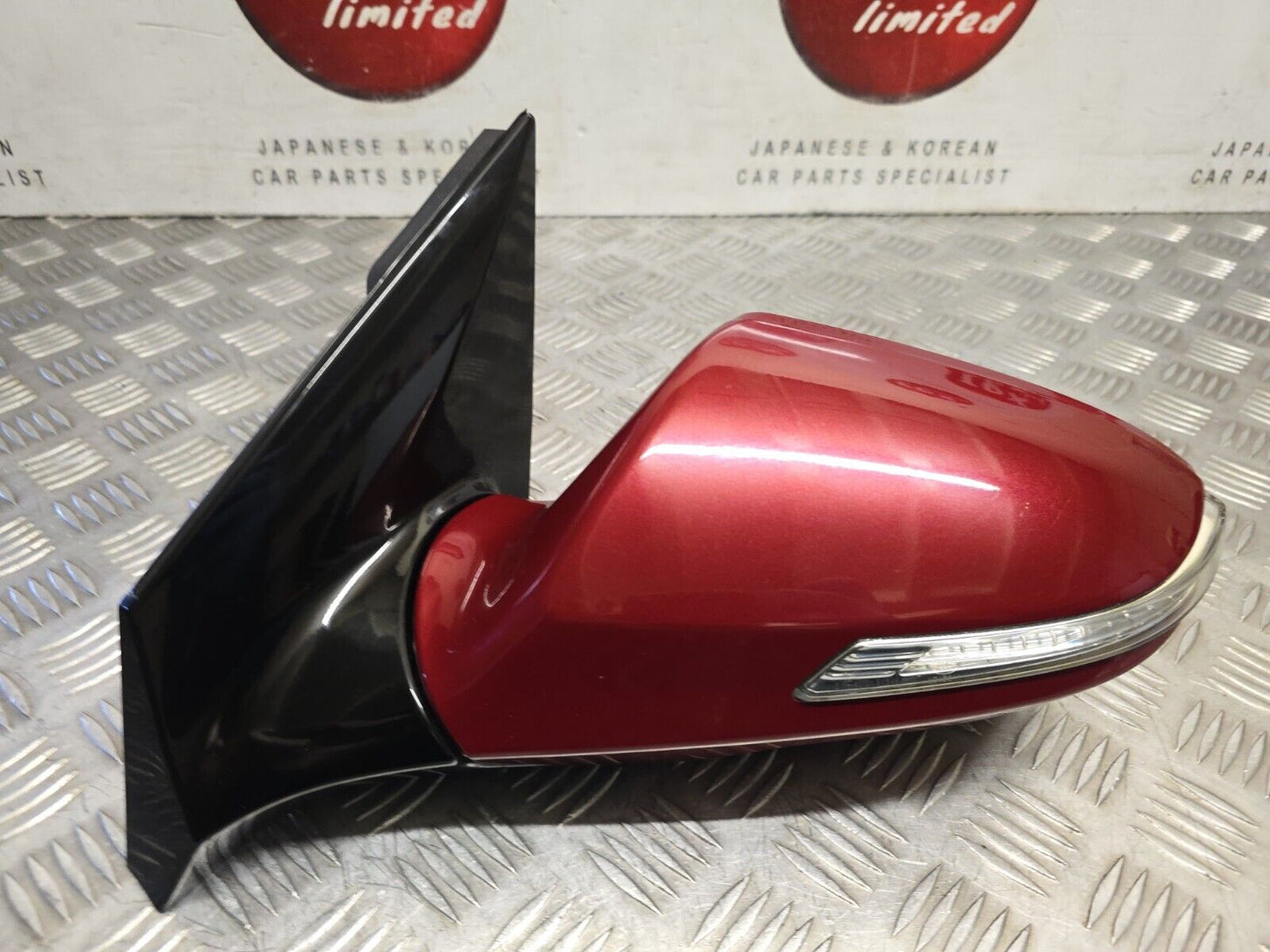 HYUNDAI I40 VF 2011-2019 GENUINE PASSENGERS SIDE POWER FOLD WING MIRROR VR6 RED