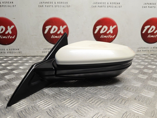 Honda Civic Mk10 2017-2022 Passengers Power Fold Blind Spot Mirror Nh788P White 1