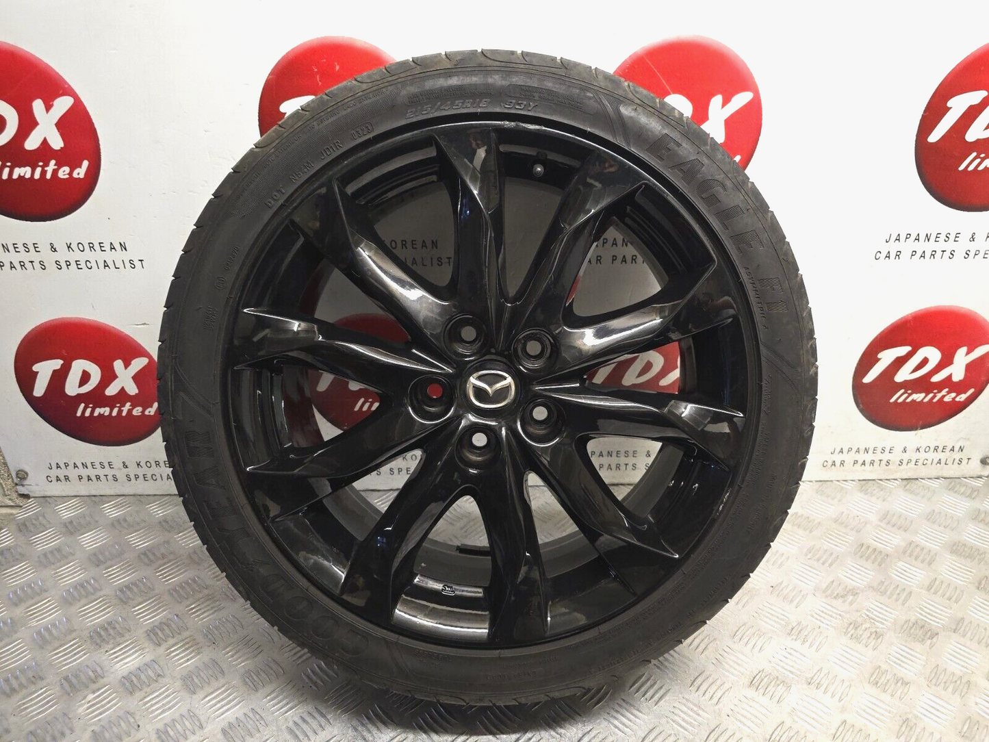 MAZDA 3 BM/BN 18 INCH 2014-2018 BLACK ALLOY WHEEL 5MM TREAD 215/45/18 9965227080