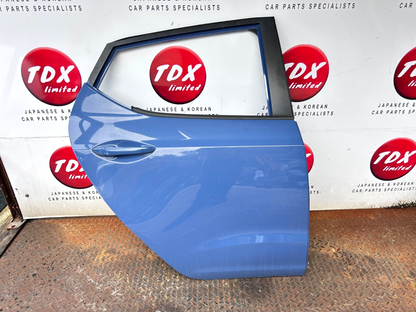 Hyundai I10 Mk2 2014-2020 Genuine Driver Side Rear Door Shell Blue (X3U) 1