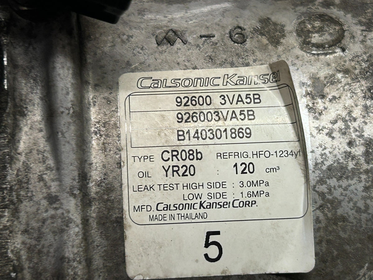 Nissan Micra K13 MK4 2010-2016 1.2 HR12DE Genuine AC Compressor Pump 92600 3VA5B - photo 8 of 8