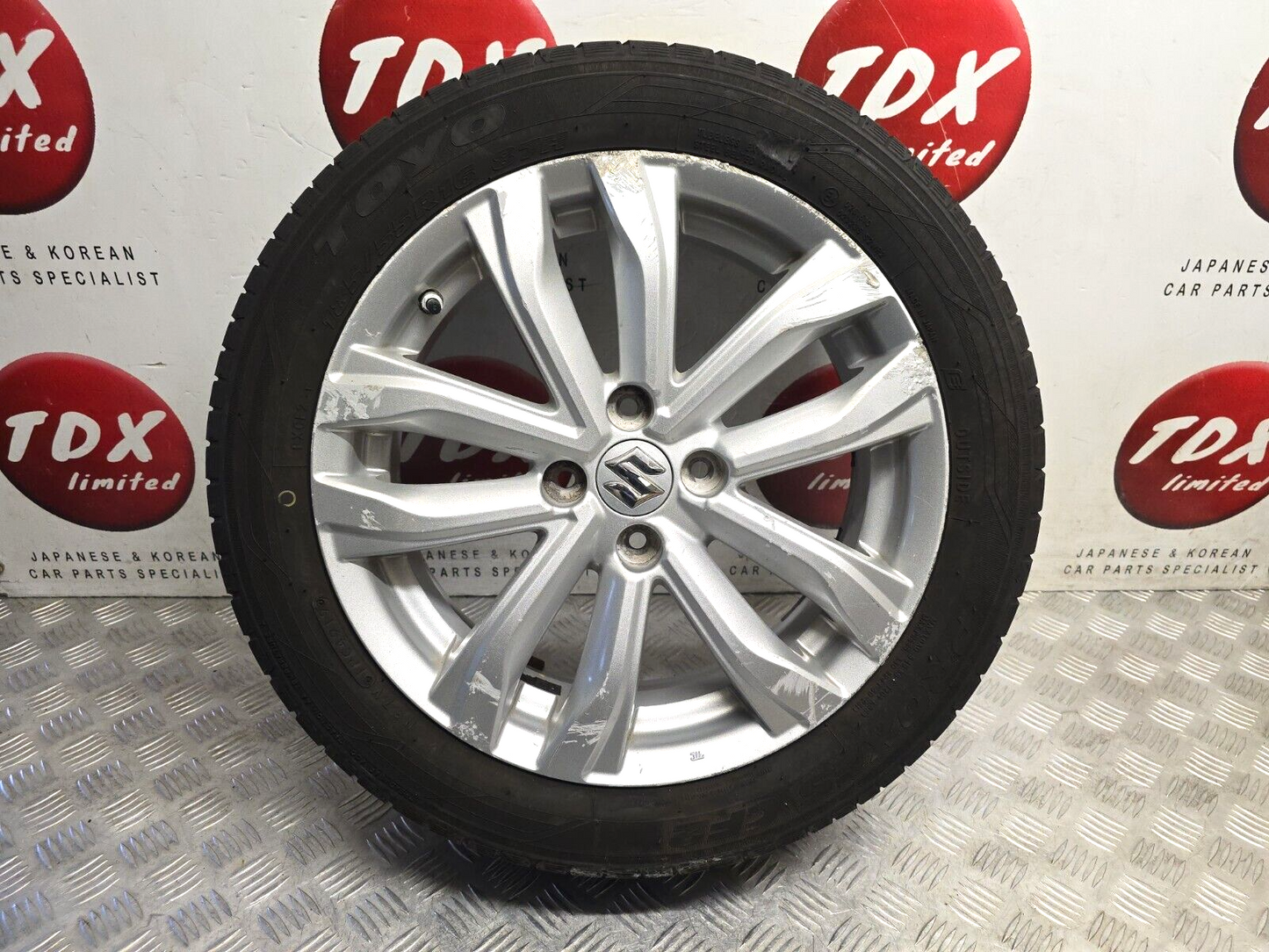 SUZUKI SWIFT MK3 2010-2016 16" INCH ALLOY WHEEL DAMAGED TYRE 185/55/16 SU0036