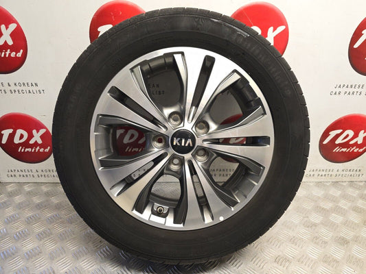 KIA VENGA 2010-2019 16" DIAMOND CUT ALLOY WHEEL 5.8MM TYRE 205/55/16 52910-1P650