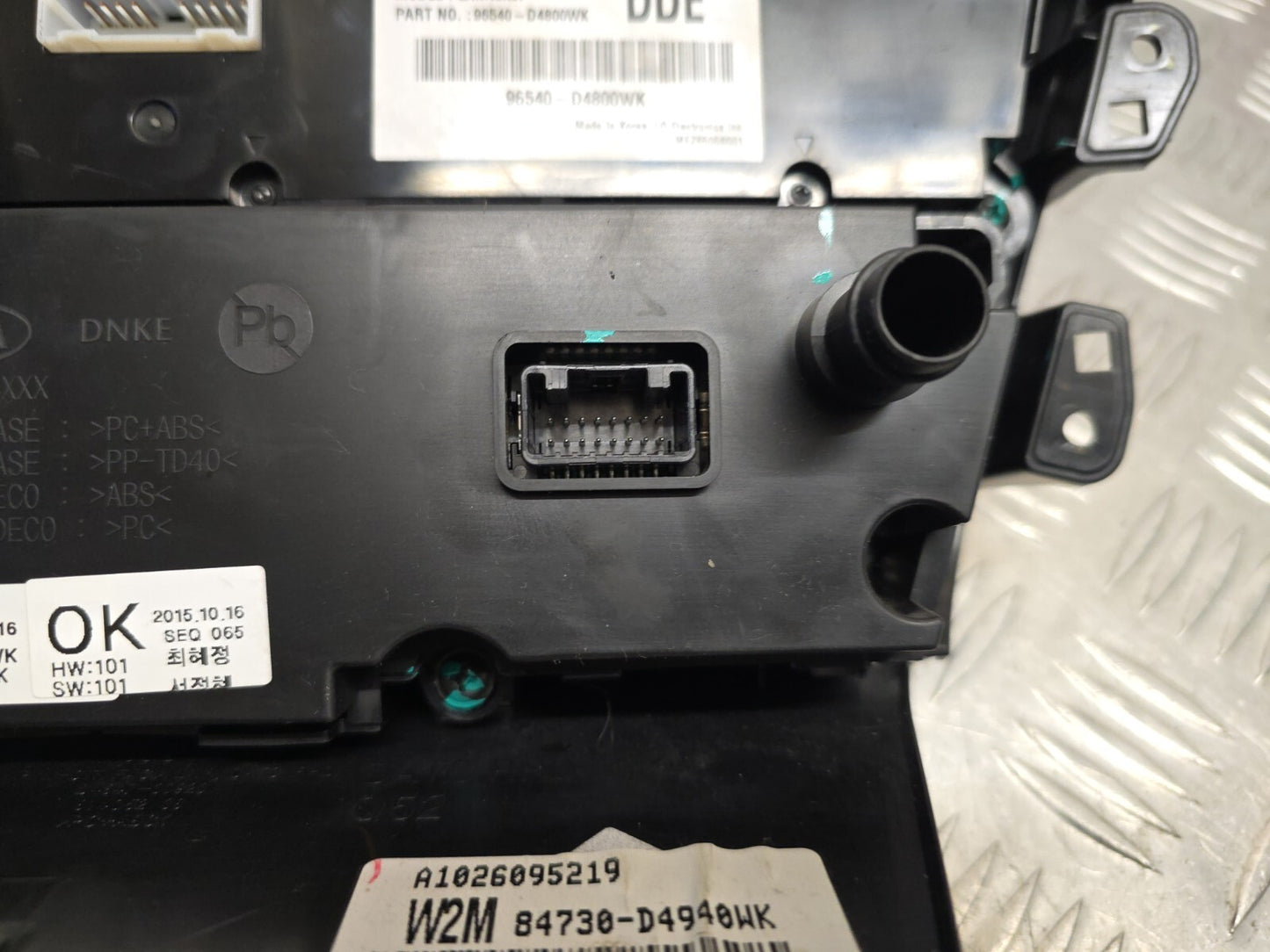 KIA OPTIMA JF MK4 2016-2019 HEATER AC CLIMATE CONTROLS PANEL 96540-D4800WK