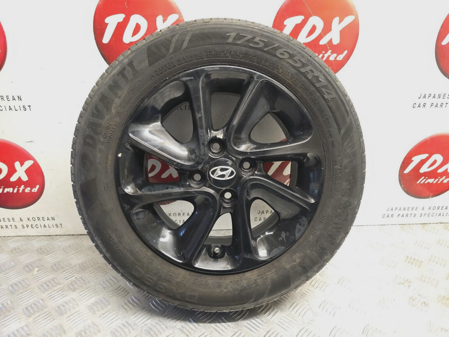 HYUNDAI I10 2014-2019 14 INCH GENUINE ALLOY WHEEL 6MM TYRE 175/65/14 52910-B9500