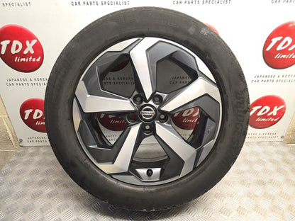 NISSAN QASHQAI J12 2021-2024 18" DIAMOND CUT ALLOY WHEEL 2.5MM 235/55/18 6UA8B