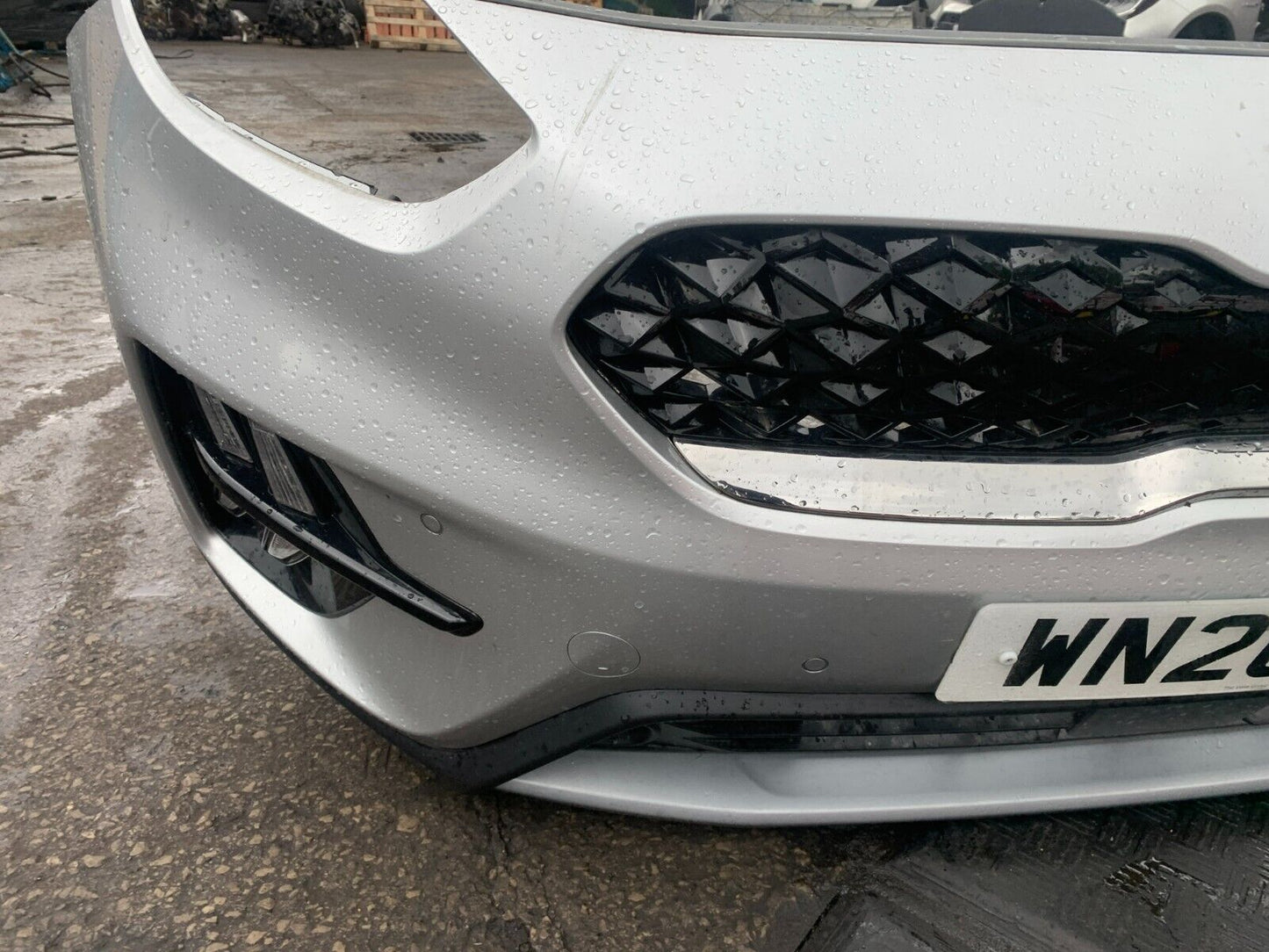 KIA NIRO MK1 DE 2020-2022 FACELIFT COMPLETE FRONT BUMPER SILVER 4SS COLLECTION