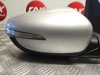 Kia Carens Rp Mk3 2013-2019 Drivers Power Fold Puddle Light Mirror 3D Silver 3