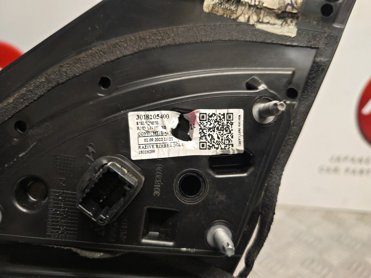 Hyundai i20N BC3 2021-2024 Passengers Power Fold Heated Mirror 8 Pin 87617-Q0070 - photo 9 of 10