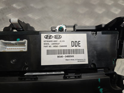 KIA OPTIMA JF MK4 2016-2019 HEATER AC CLIMATE CONTROLS PANEL 96540-D4800WK