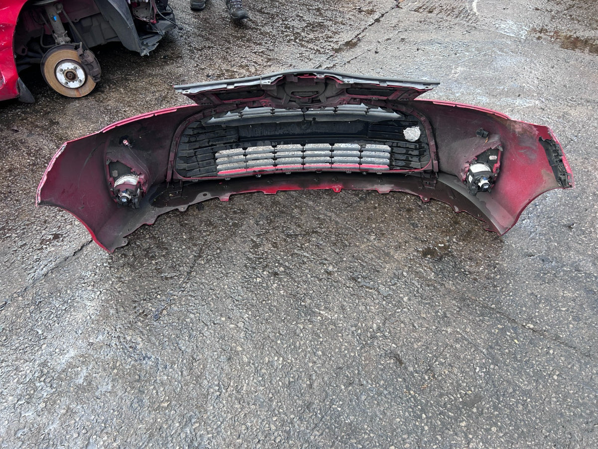 Toyota Yaris XP130 MK3 2014-2017 Genuine Complete Front Bumper 3P0 Super Red - photo 10 of 17