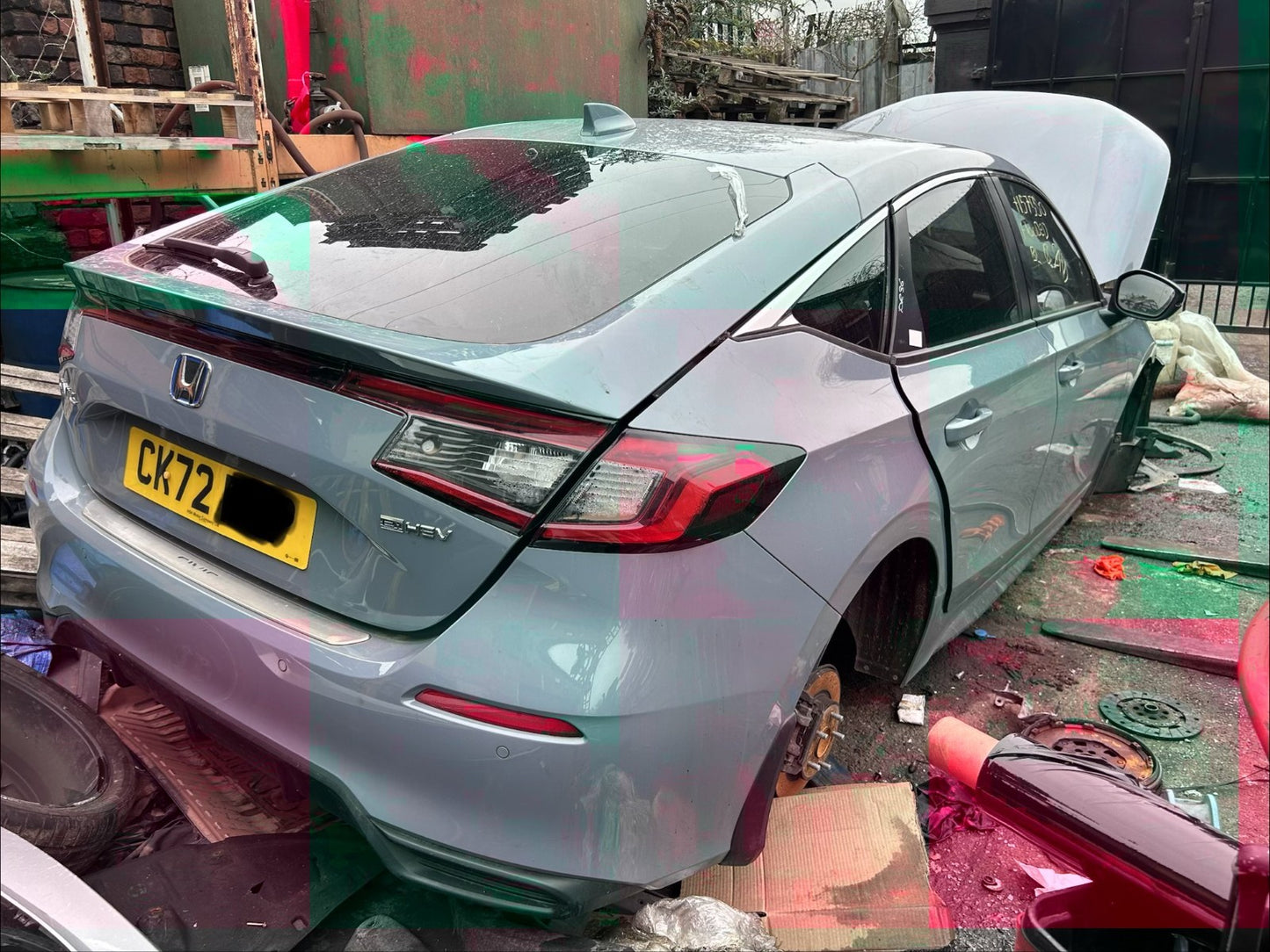 HONDA CIVIC MK11 2022-2025 GENUINE DRIVER SIDE REAR DOOR SHELL SONIC PEARL GREY