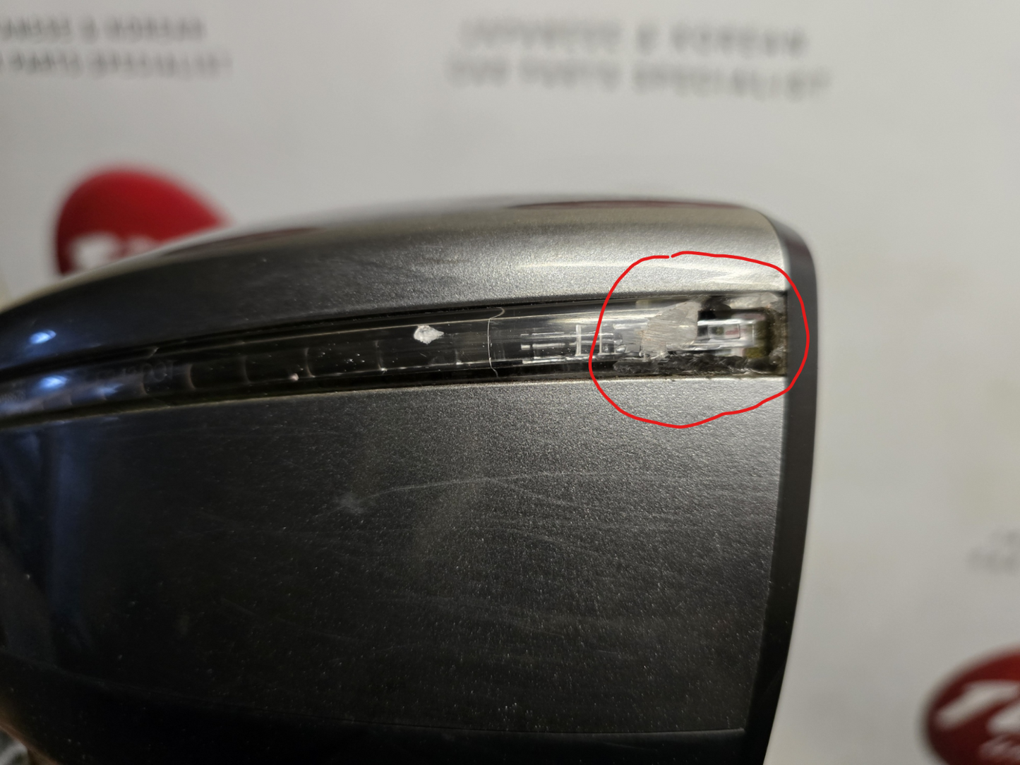 NISSAN NOTE 2013-2017 PASSENGERS POWER FOLD CAMERA BLIND SPOT MIRROR KAD GREY