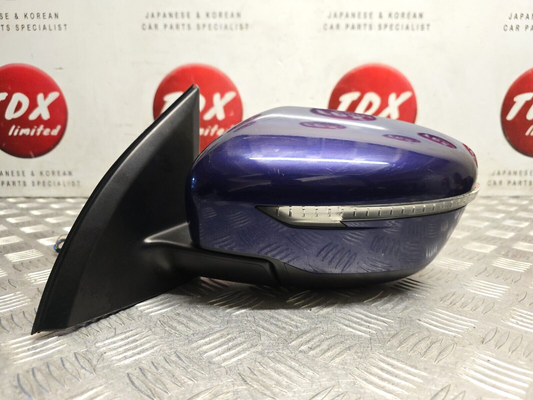 NISSAN QASHQAI J11 MK2 2014-2021 PASSENGERS SIDE POWER FOLD WING MIRROR RBN BLUE