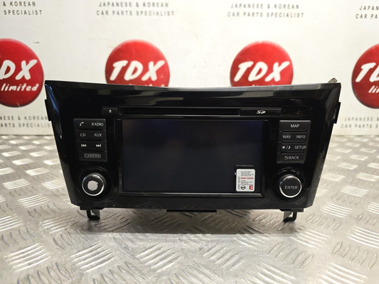 NISSAN QASHQAI J11 MK2 2014-2019 GENUINE SAT NAV HEAD UNIT + SD CARD 259154ET1A
