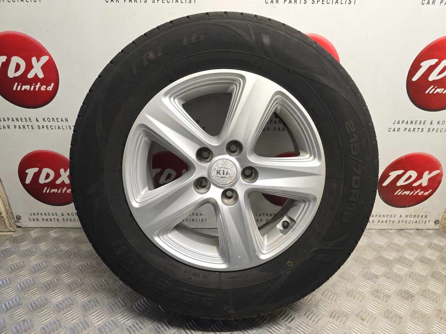 KIA SPORTAGE MK3 16" INCH 2010-2015 ALLOY WHEEL 6.6MM TYRE 215/70/16 52910-3W510