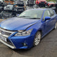 2014 LEXUS CT200H SE ZWA10 1.8 HYBRID 1 SPEED CVT AUTO VEHICLE PARTS SPARES