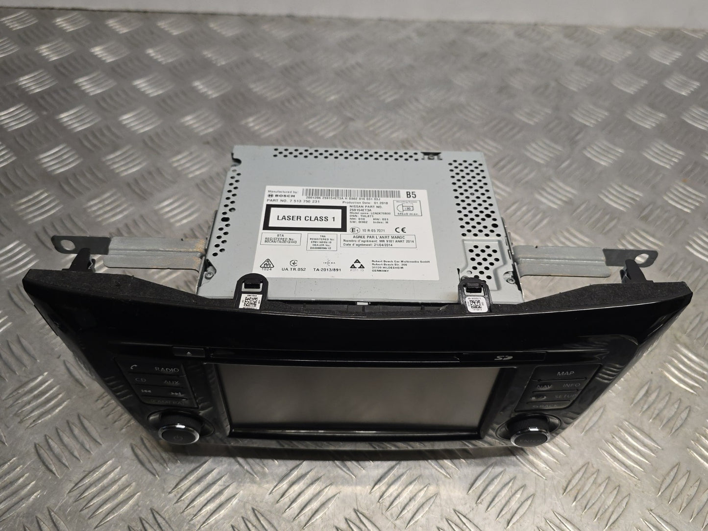 NISSAN QASHQAI J11 PREFACELIFT 2014-2017 MULTIMEDIA SAT NAV HEAD UNIT 259154ET3A
